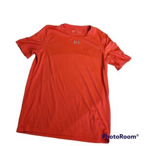 Under Armour HeatGear Loose Fit Short Sleeve T-Shirt Orange Small Performance